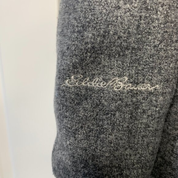 Eddie Bauer Men’s Grey Wool-Blend Long Winter Coat – Zip & Button Front - Picture 6 of 16